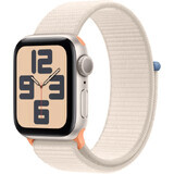 Apple Watch SE GPS 40mm carcasă din aluminiu cu buclă sport, Starlight