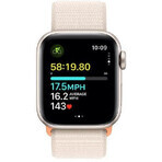 Apple Watch SE GPS Caja de aluminio de 40 mm con bucle deportivo, Starlight