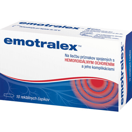 Emotralex rektale Zäpfchen zur Behandlung von Hämorrhoiden 10 Stück