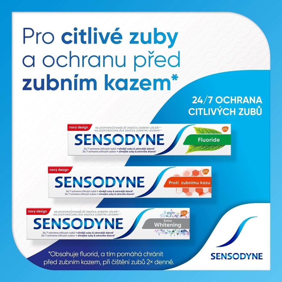 Sensodyne Fluoride pastă de dinți 3 x 75 ml