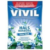 Vivil Bonbons Extra Stark picături de mentă cu vitamina C fără zahăr 60 g