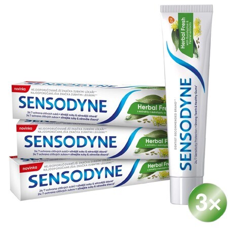 Sensodyne Herbal Fresh pastă de dinți 3 x 75 ml