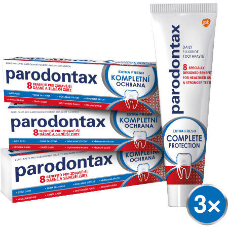 Parodontax Protecție completă pastă de dinți extra proaspătă 3 x 75 ml