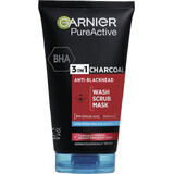 Garnier Skin Naturals Pure Active 3in1 mască cu cărbune activ împotriva punctelor negre, 150 ml