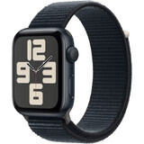 Apple Watch SE GPS 44 mm carcasă din aluminiu cu buclă sport, Midnight