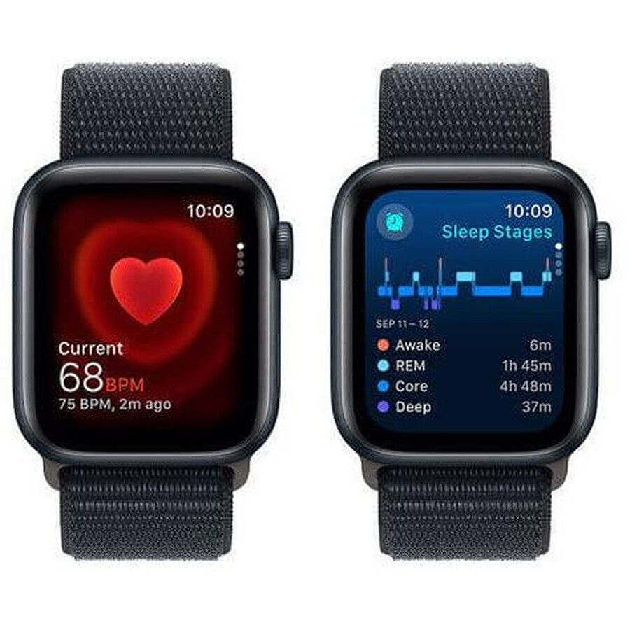 Apple Watch SE GPS 44 mm boîtier aluminium avec boucle sport, Midnight