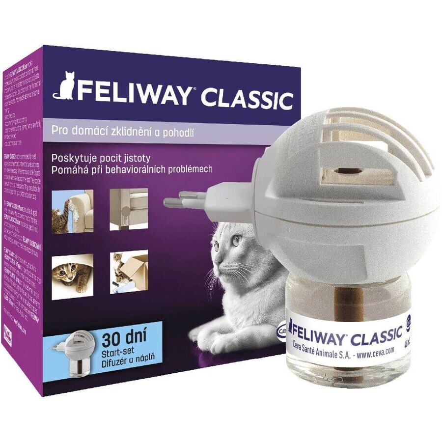 Feliway Classic Diffusor und Nachfüllpackung für Katzen, 48 ml