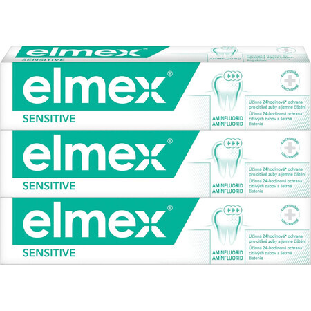 Elmex Sensitive Pastă de dinți pentru dinți sensibili 3 x 75 ml