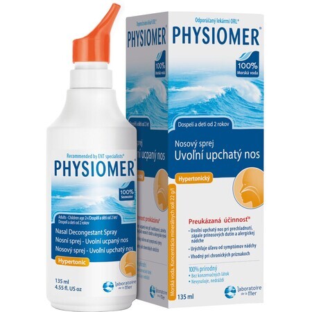 Physiomer Spray nasal à l'eau de mer hypertonique 135 ml