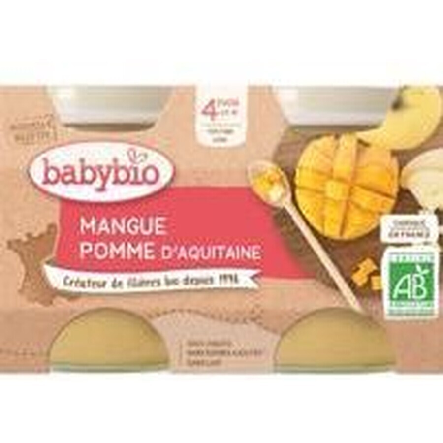 Babybio Fruchtsnack mit Apfel, Mango 2 x 130 g