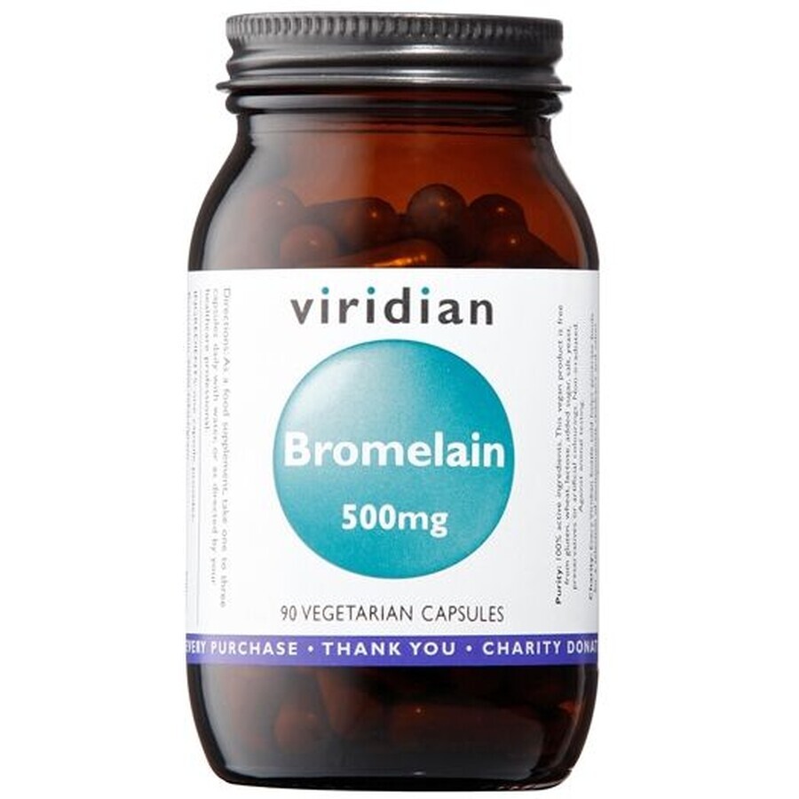 Viridian Bromelina 500mg 90 cápsulas