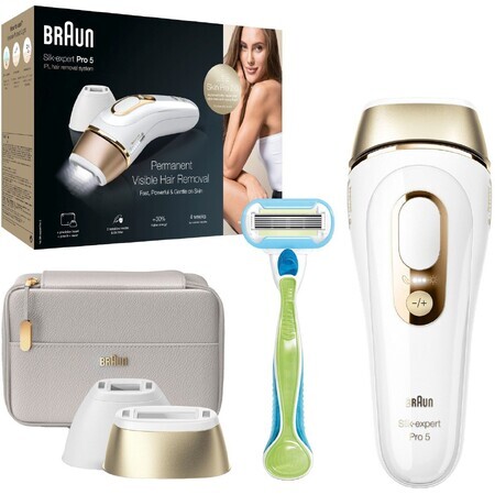 Braun Braun Silk-expert Pro 5 PL5154, IPL for women, long-lasting epilation, white/yellow