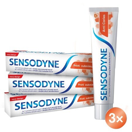 Sensodyne Trio dentifrice anti-cavité 3 x 75 ml