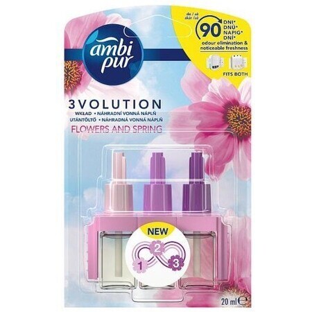 AmbiPur 3 Volution Flowers & Spring electric deodorant refill 3 x 20 ml