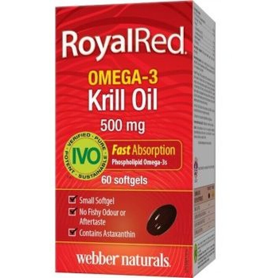 Webber Naturals Omega 3 Royal Krill Oil IVO cert. 500 mg, 60 capsule