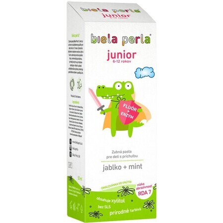 Pasta de dinți White Perla Junior (6-12 ani) 50 ml