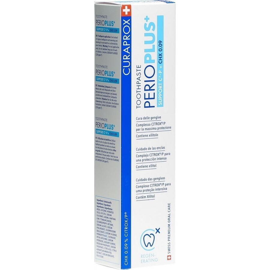 Curaprox Perio Plus Suport CHX 0,09% pastă de dinți 75 ml