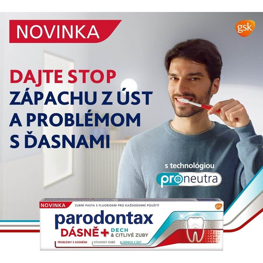 Parodontax Pastă de dinți gingii + respirație și dinți sensibili 75 ml