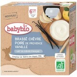 Babybio gustare din lapte de capră cu pară și vanilie 4 x 85 g