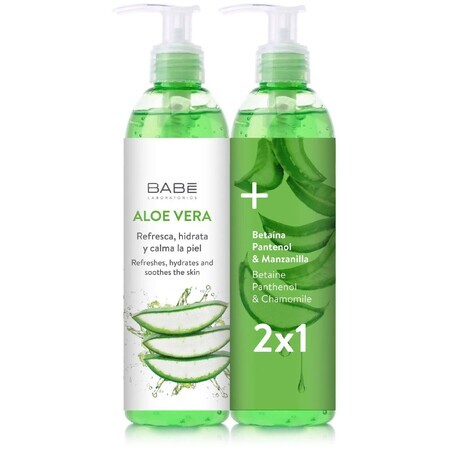 Babé Duopack Gel de corp după soare ALOE VERA 100%, 1x1 set 2 x 300 ml