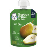 Gerber Organic pungă de pere 100% BIO 4m+ 16 x 90 g