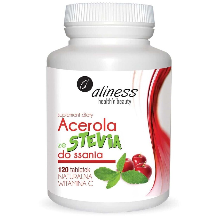 Acerola mit Stevia zum Lutschen 120 Tabletten Aliness