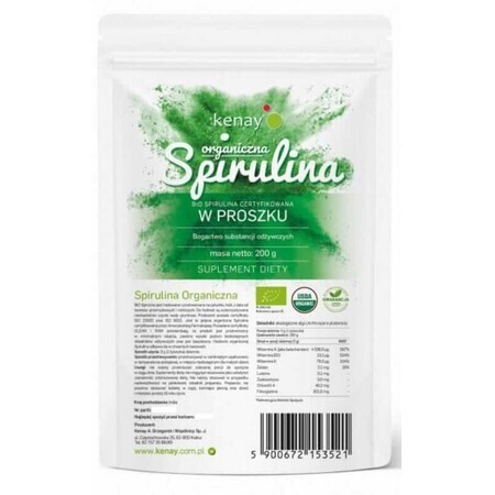 Biologisch spirulina poeder (200 g) Kenay