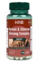 Complex de ginseng coreean și siberian (ginseng &#238;n 2 forme) 120 capsule Holland and Barrett