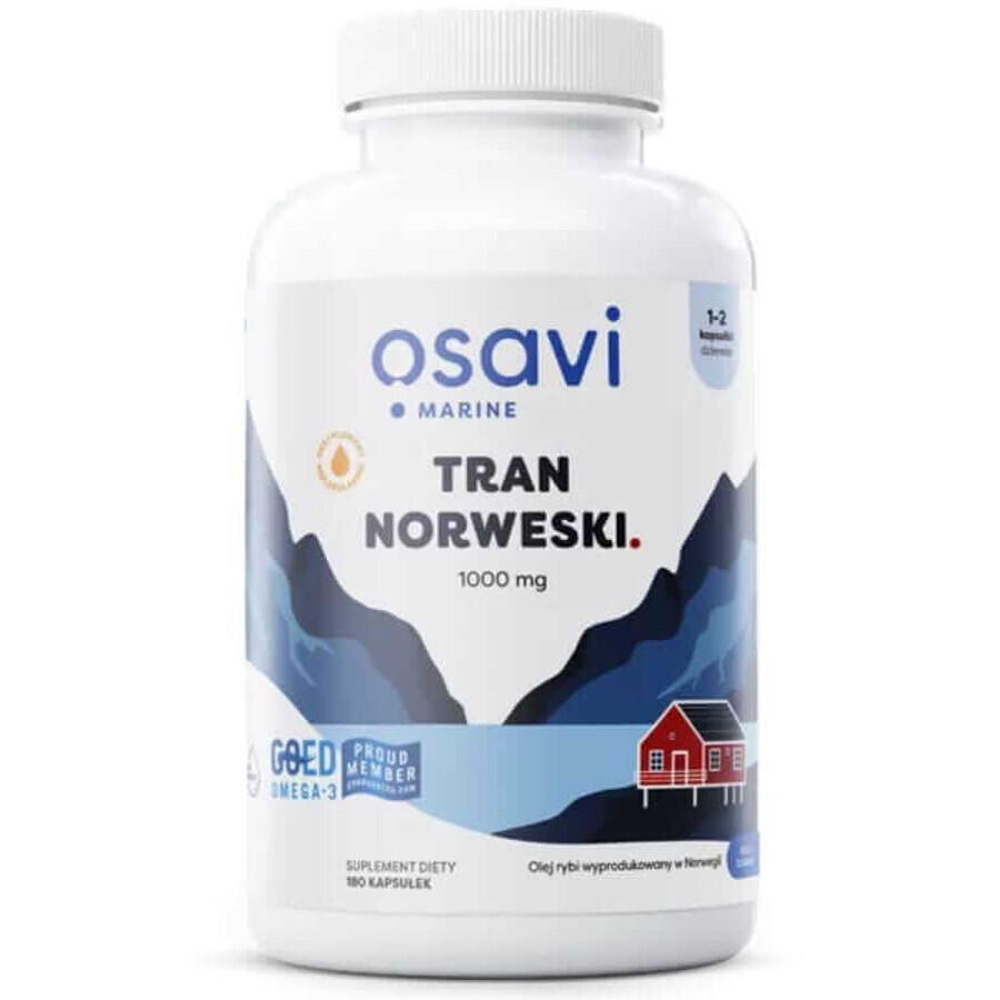 Osavi Tran lămâie norvegiană 1000 mg, 180 capsule moi