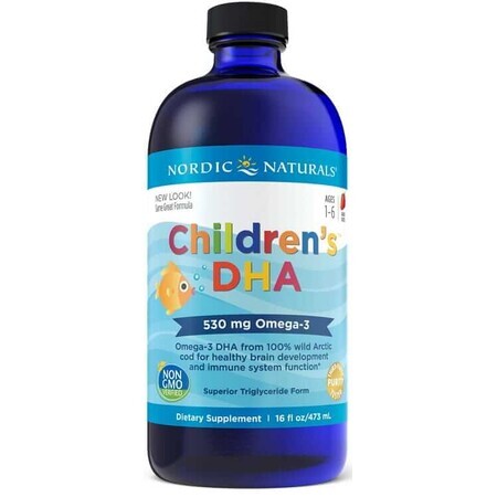 Nordic Naturals DHA for Children 530 mg strawberry 473 ml