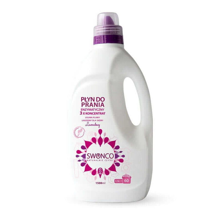 Lichid de spălat enzimatic, aromă de lavandă, 1500ml, Swonco