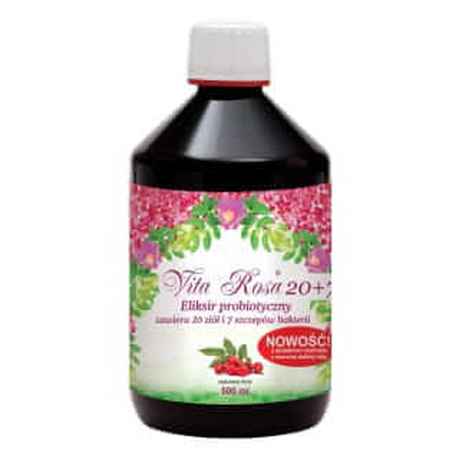 Vita Rosa 500 ml Elixir probiótico 20 plantas 7 cepas de bacterias