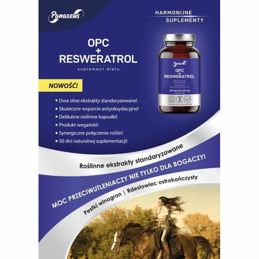 OPC + Panaseus resveratrol (430mg) 50 capsules