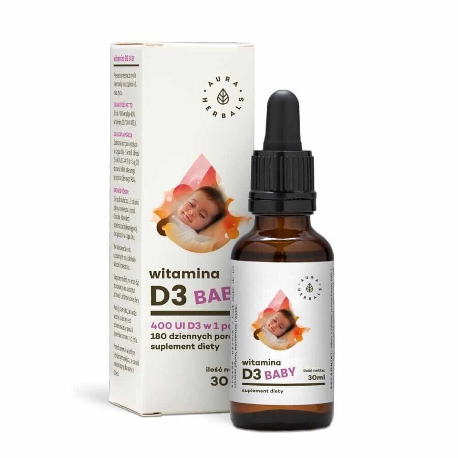 Vitamine D3 BABY 400 IU (30ml) Aura Herbals