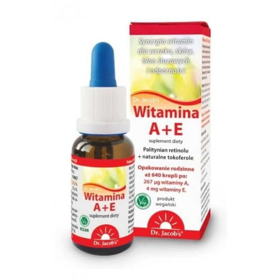 Vitamin A+E (natural tocopherols) 20ml Dr Jacobs