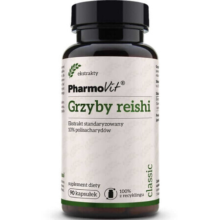 Pilz Reishi Extrakt standardisiert 10% Polysaccharid 90 Kapseln Pharmovit Classic