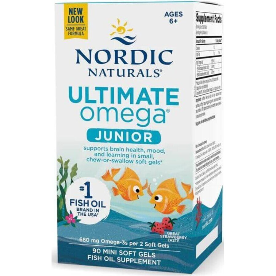 Ultimate Omega Junior 680 mg căpșuni (90 capsule) Nordic Naturals