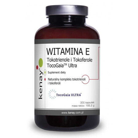 Vitamine E Tocotrienols et Tocopherols TocoGaia 300 gélules Kenay