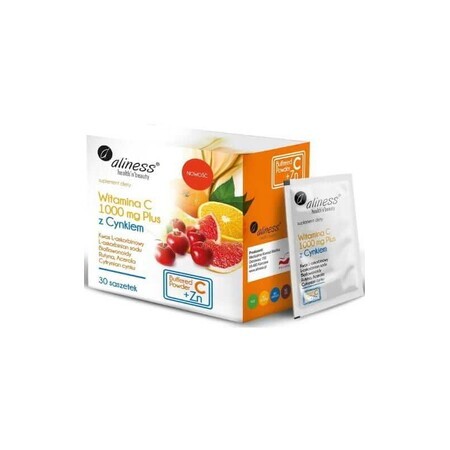 Vitamina C 1000 mg PLUS Zinc 30 pliculețe Aliness