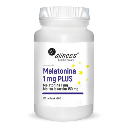 Melatonine 1 mg PLUS Melisse 100 tabletten Aliness