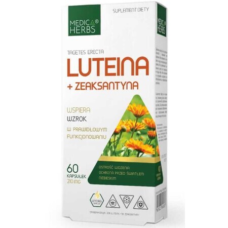 Luteină + Zeaxantină 60 capsule Medica Herbs