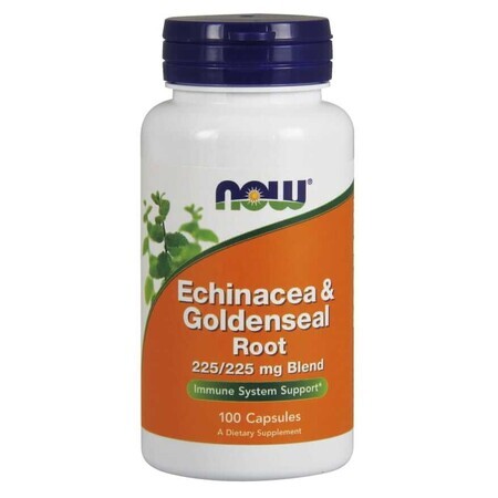 NOW Foods Echinacea & Goldenseal Coneflower Root 100 caps