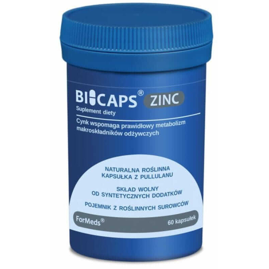 Bicaps Zinc 25 mg - Zinc - 60 gélules Formes