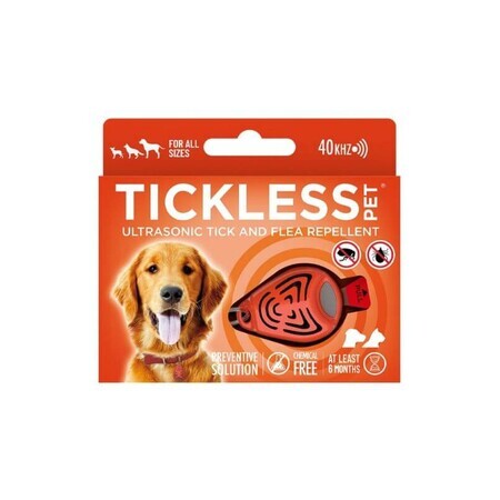 TICKLESS PET ORANGE Ultraschall-Zeckenschutzgerät für Haustiere