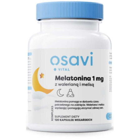 Osavi Mélatonine 1 mg avec valériane et mélisse 120 gélules