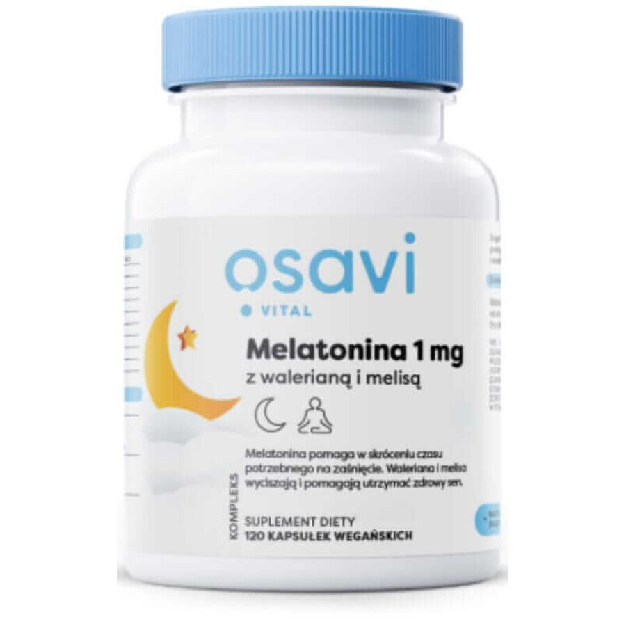 Osavi Mélatonine 1 mg avec valériane et mélisse 120 gélules