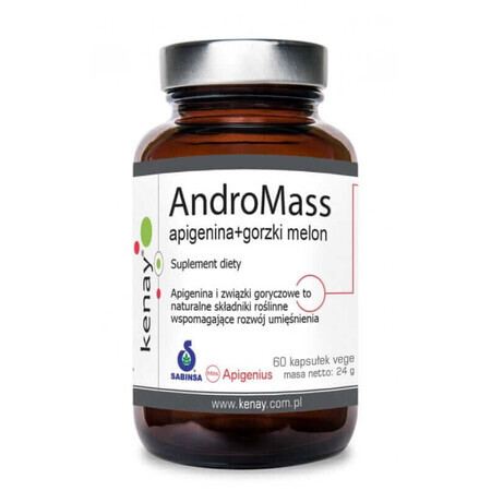 AndroMass extrem botanischer SARM / Apigenin + Bittermelone, 60 Kapseln Kenay