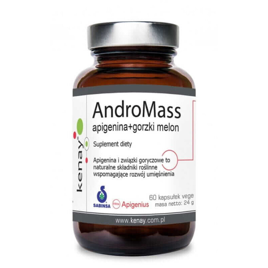 AndroMass extrem botanischer SARM / Apigenin + Bittermelone, 60 Kapseln Kenay