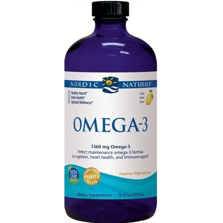 Nordic Naturals Omega-3 1560 mg EPA/DHA da pesce d'alto mare limone 473 ml