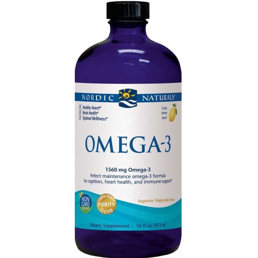 Nordic Naturals Omega-3 1560 mg EPA/DHA da pesce d'alto mare limone 473 ml